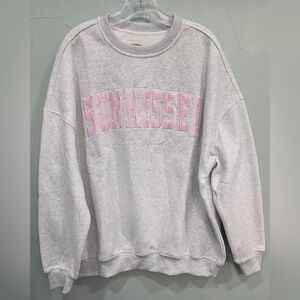 Pink Sunkissed Coconut Embroider Sweatshirt